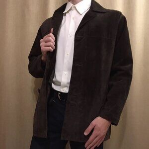 GAP jacket leather suede motorcycle biker one breasted fully lined S (runs big)